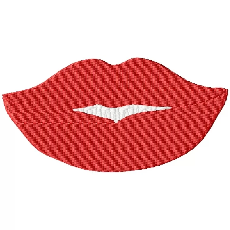 Women Lips Embroidery Design