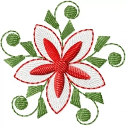 Wonderful Star Floral Embroidery Design