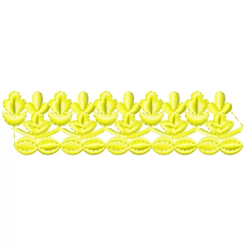Yellow Flower Embroidery Border Yellow Flower Embroidery Border