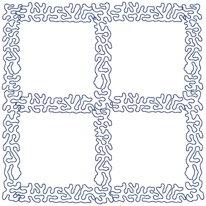 Zigzag Square Outline Frame Embroidery Design Zigzag Square Outline Frame Embroidery Design