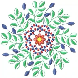 Leaves Floral Embroidery Design