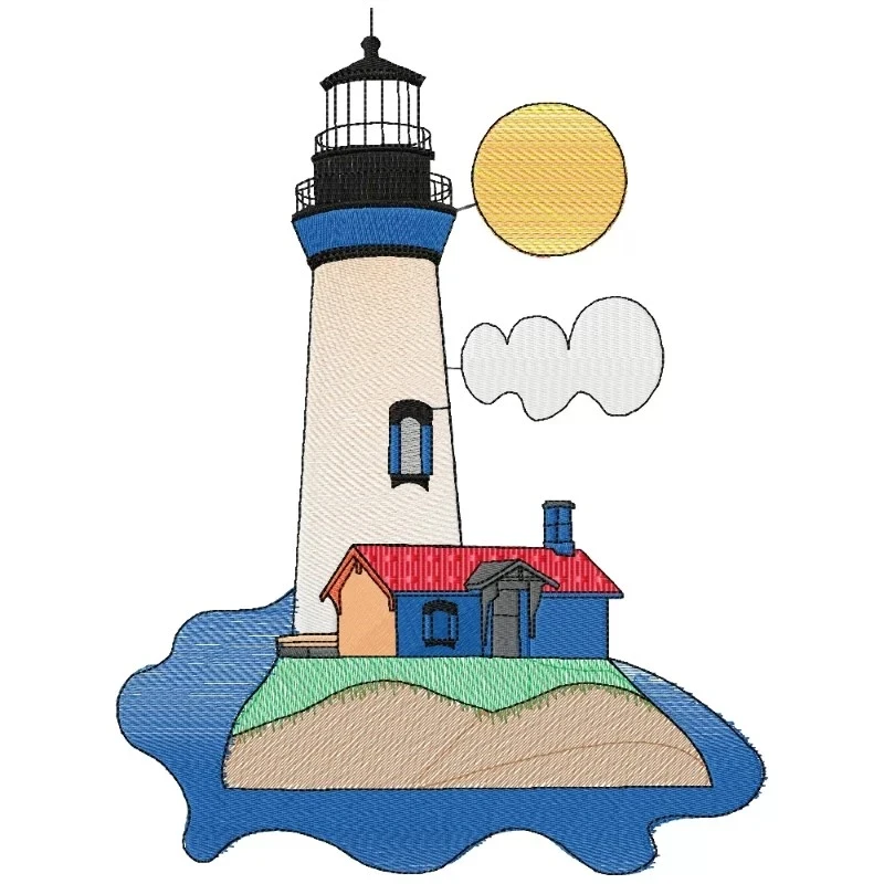 Light House Embroidery Design Light House Embroidery Design