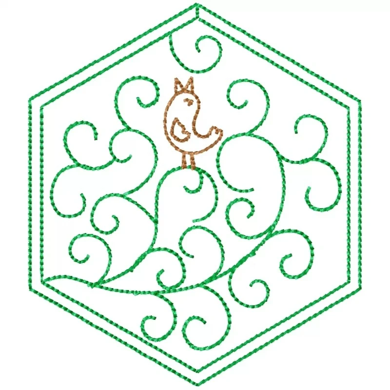 Line Art Bird Embroidery Design Line Art Bird Embroidery Design