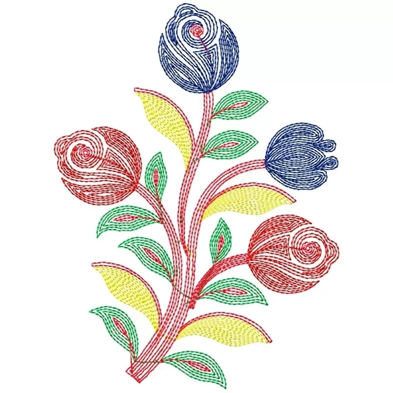 Lineart Roses Embroidery Design Lineart Roses Embroidery Design