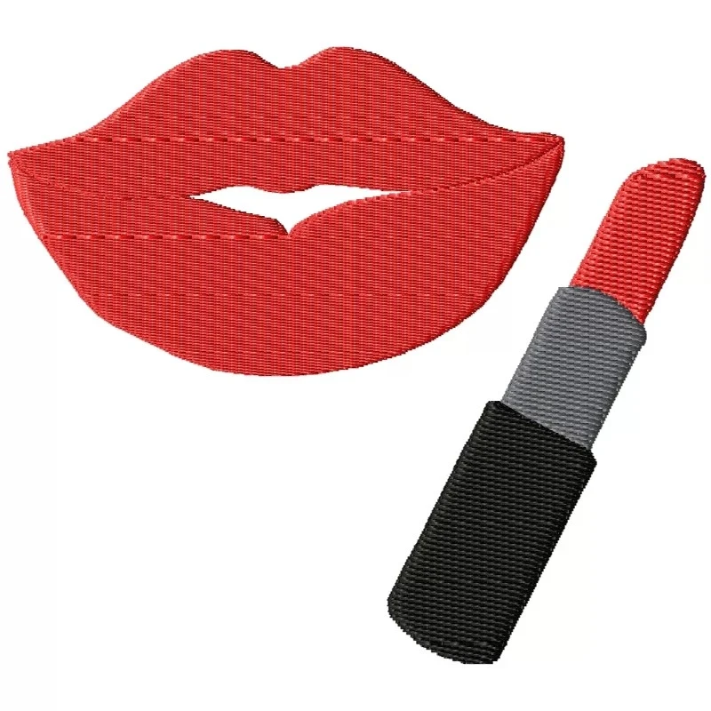 Lip With Lipstick Women Embroidery Design Lip With Lipstick Women Embroidery Design