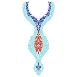 Long Arabian Neckline Embroidery Design
