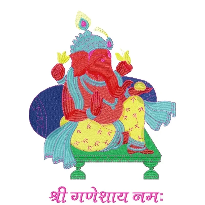 Lord Ganesh Embroidery Design