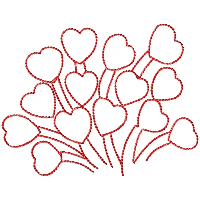 Lots Of Hearts Embroidery Design Lots Of Hearts Embroidery Design
