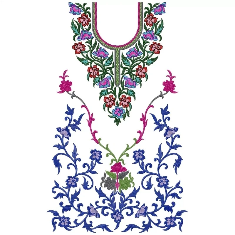 Machine Embroidery Dress Design