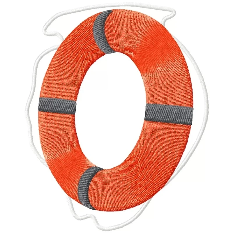 Marine Lifebouy LifeSaver Embroidery Design