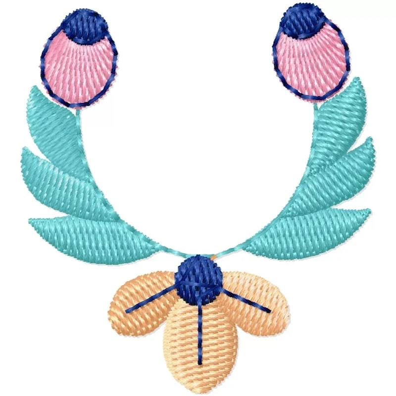 Mini 2x2 Neck Embroidery Design