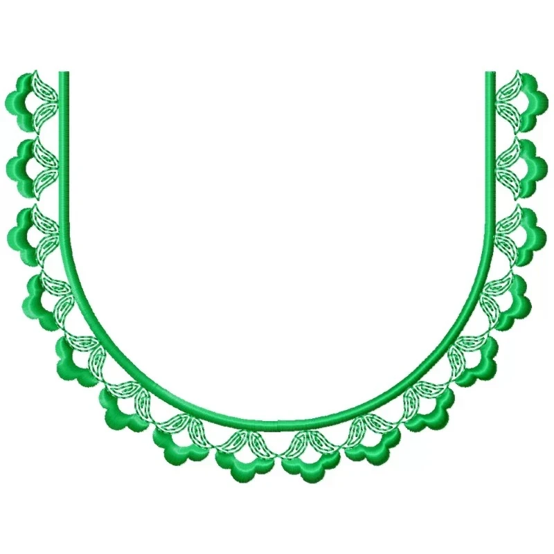 Mini U Shaped Neckline Embroidery Design Mini U Shaped Neckline Embroidery Design