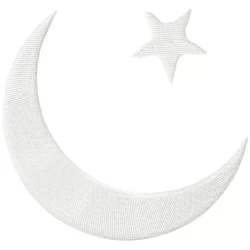 Moon Star Embroidery Design
