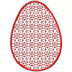 Motif Filled Easter Egg Embroidery Design