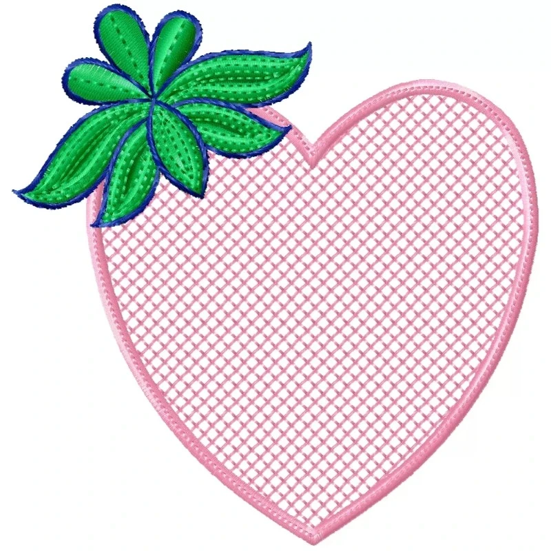 Motif Heart with Leaves Embroidery Design Motif Heart with Leaves Embroidery Design