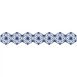 Motif Hexagon Continous Border Embroidery Design