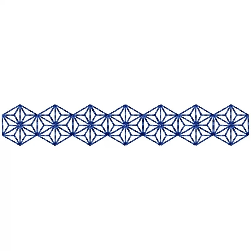 Motif Hexagon Continous Border Embroidery Design