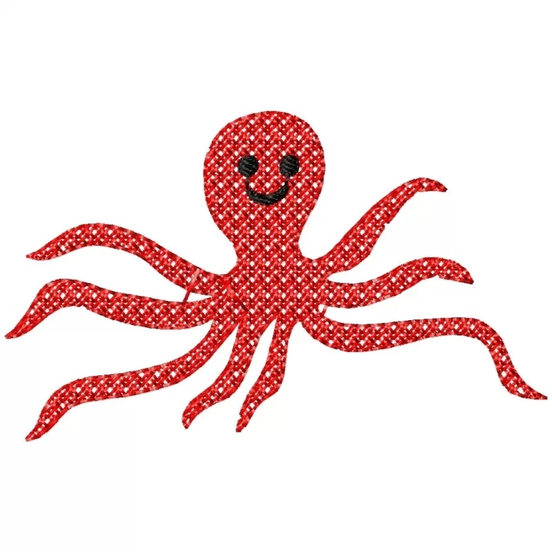 Motif Octopus Embroidery Design