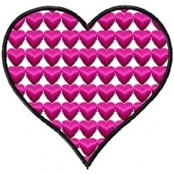 Motif Valentine Heart Embroidery Design