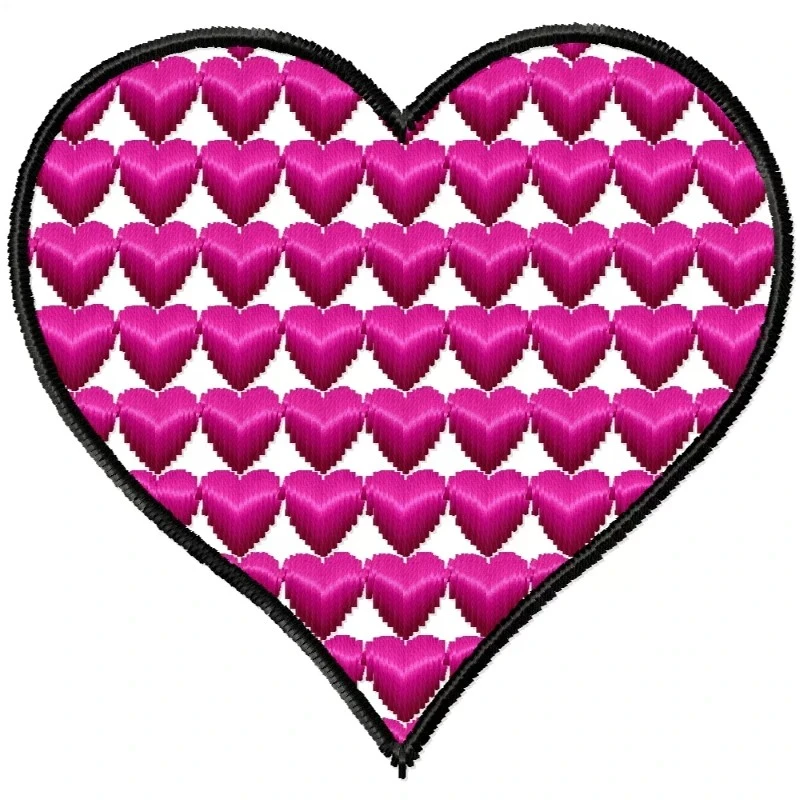 Motif Valentine Heart Embroidery Design Motif Valentine Heart Embroidery Design