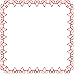 Motif Valentine Hearts Embroidery Design