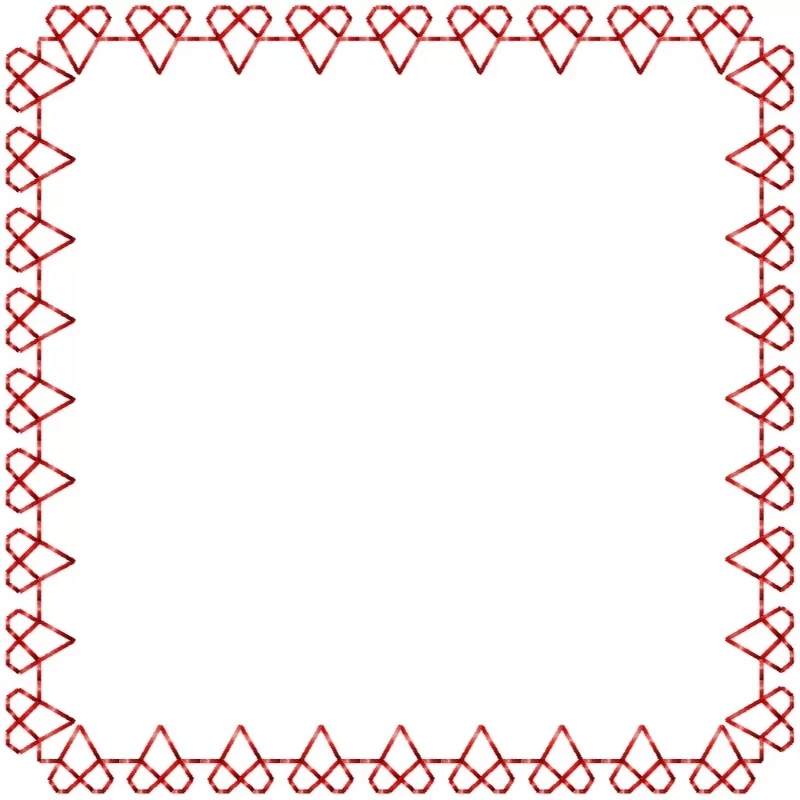 Motif Valentine Hearts Embroidery Design Motif Valentine Hearts Embroidery Design