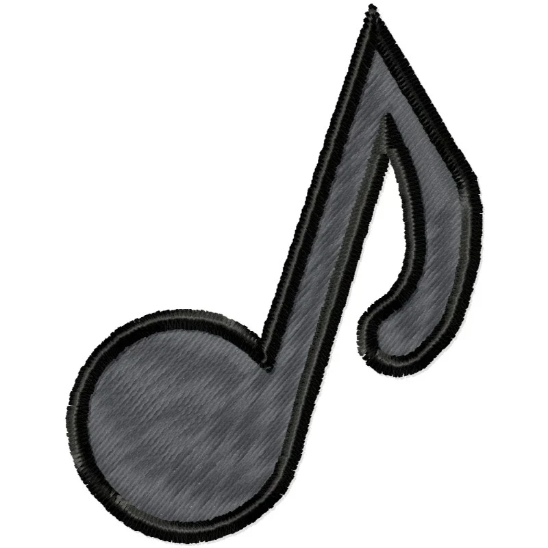 Musical note Icon Embroidery design 2x2 Musical note Icon Embroidery design 2x2