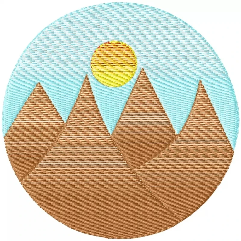 Natural Scene Moutain View Embroidery Design