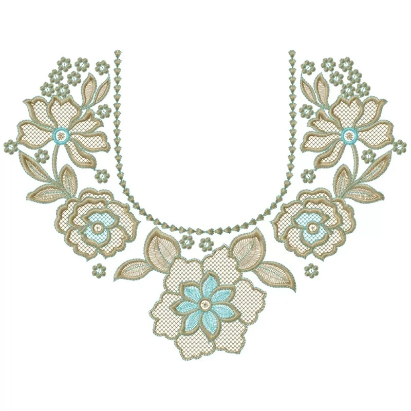 Neckline Floral Embroidery Designs Neckline Floral Embroidery Designs