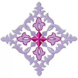 New 4X4 Diamond Shape Floral Embroidery Design