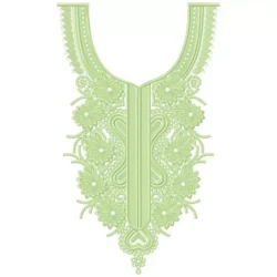 New Floral Neckline Embroidery Design For Dress