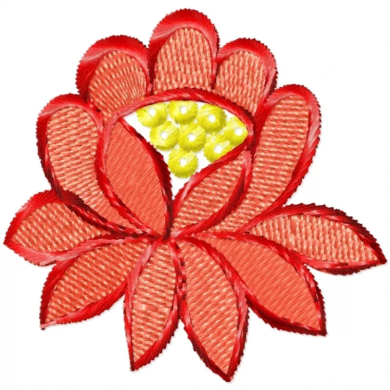 New Flower Free Machine Embroidery Design