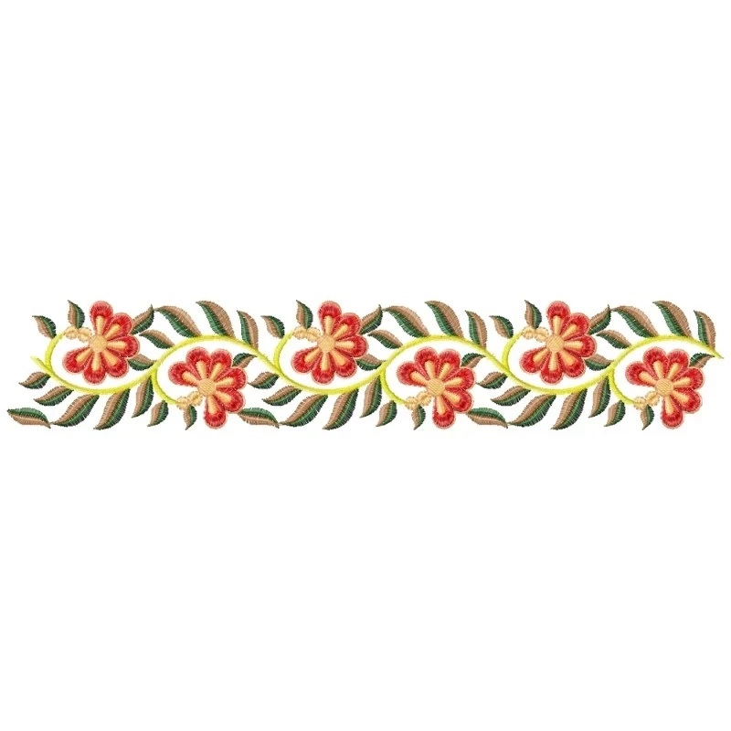 New Flower Indian Embroidery Border For Bedsheet New Flower Indian Embroidery Border For Bedsheet