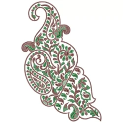 New Large Paisley Patch Embroidery Design