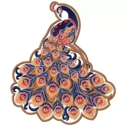 New Peacock Patch Embroidery Design