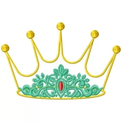 New Queen Crown Embroidery Design