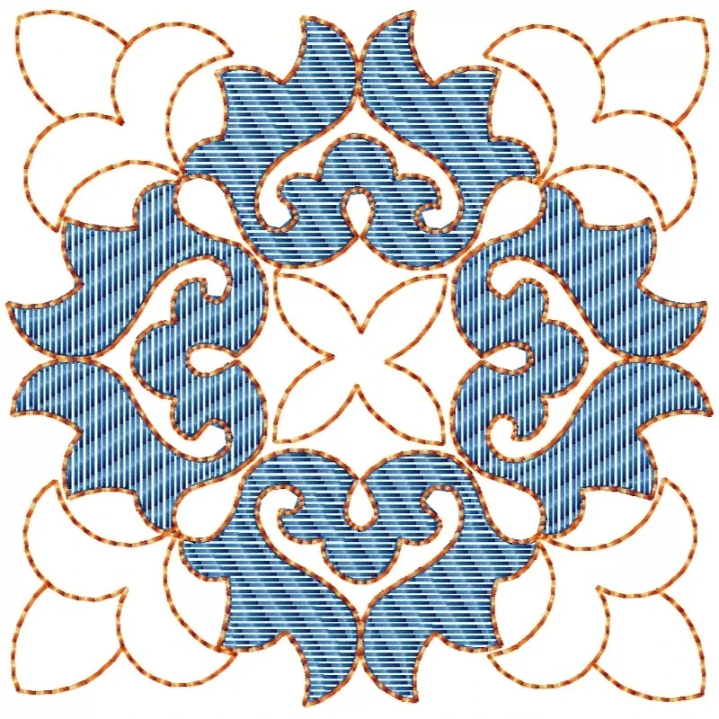 New Square Block Floral Embroidery Design Pattern New Square Block Floral Embroidery Design Pattern