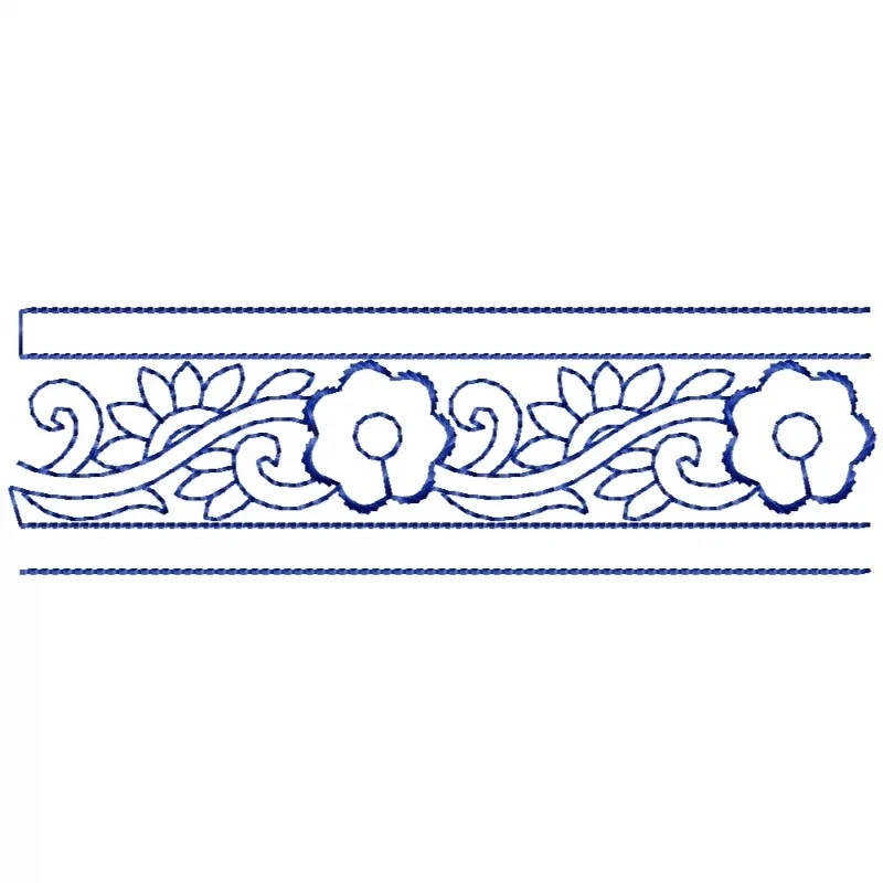 Outline Border Machine Embroidery Design