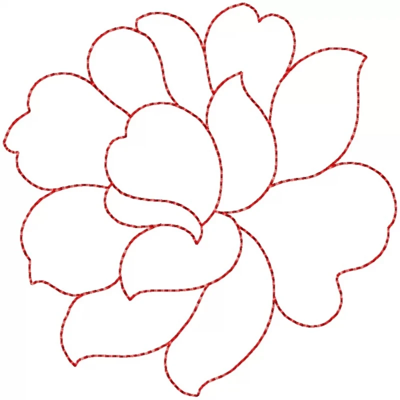 Outline Flower Embroidery Design Freebie Outline Flower Embroidery Design Freebie