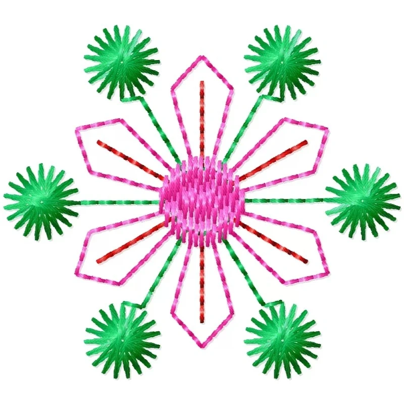 Outline Motif 2x2 Embroidery Design Outline Motif 2x2 Embroidery Design