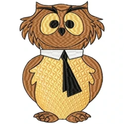OWL Outline Embroidery Design