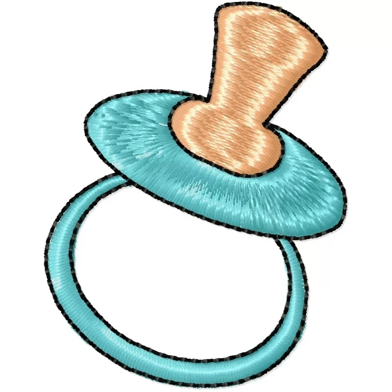 Pacifier  Baby Embroidery Design 2x2