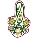 Latest Heart Floral Embroidery Design5x5