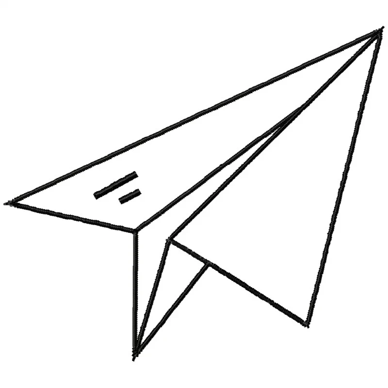 Paper Plane Kids Embroidery Design