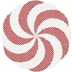 Peppermint Christmas Candy Cross Stitches Embroidery