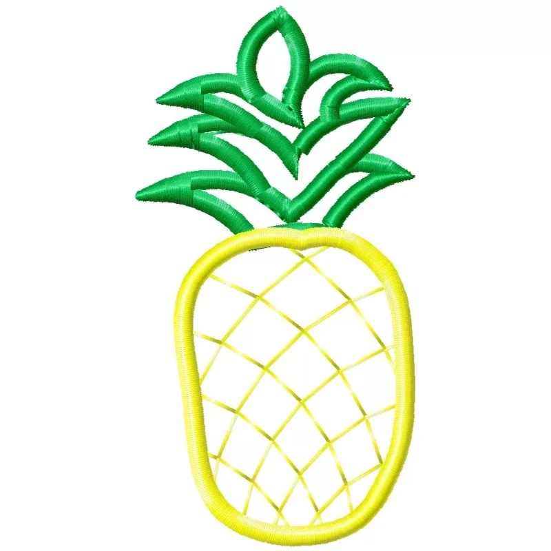 Pineapple Outline Machine Embroidery
