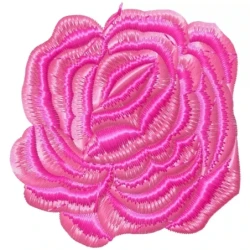 Pink Large Rose Embroidery Design