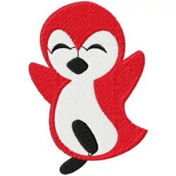 Playing Joy Penguin Embroidery Design