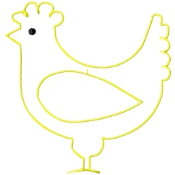 Baby Chicken (Hen) Embroidery Design