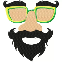 Funky Men Face With Beard &...